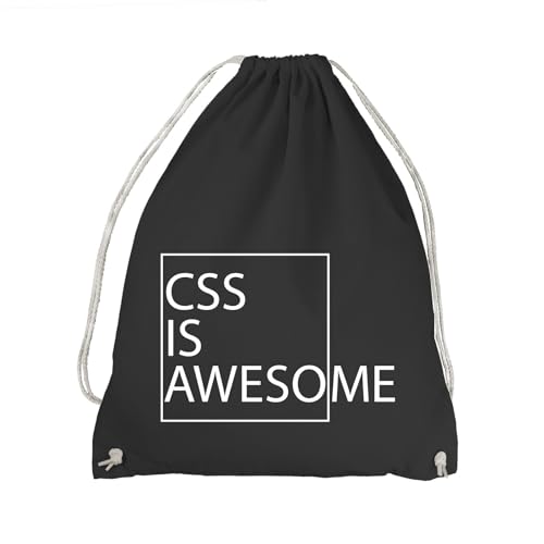 CSS Is Awesome Turnbeutel - Progammieren Style Design Webseite Online www Schwarz von absenda