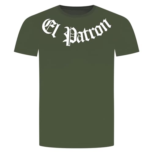 EL Patron T-Shirt - Kolumbien Kartel Chef Boss Militär Grün L von absenda