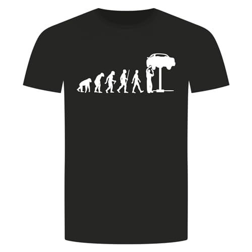 Evolution Automechaniker T-Shirt - Schrauber Tuning KFZ Mechaniker Auto Schwarz L von absenda