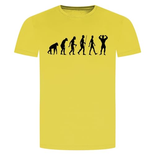 Evolution Bodybuilding T-Shirt - Muskeln Krafttraining Bizeps Fitness Gelb 2XL Evolution Bodybuilding T-Shirt - Muskeln Krafttraining Bizeps Fitness Gelb 2XL von absenda