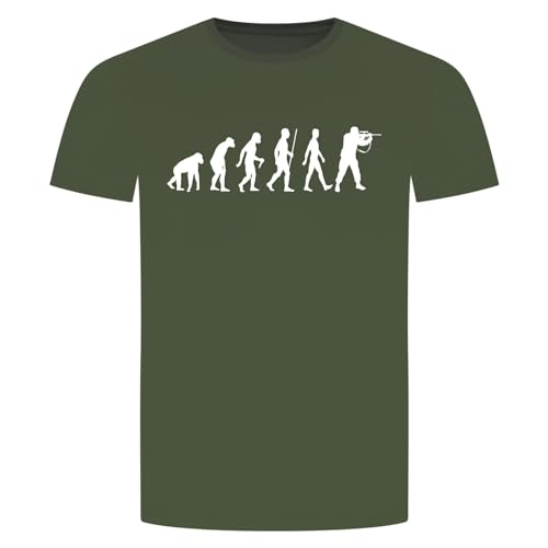 Evolution Paintball T-Shirt - Paint Ball Gotcha Markierer Militär Grün M von absenda