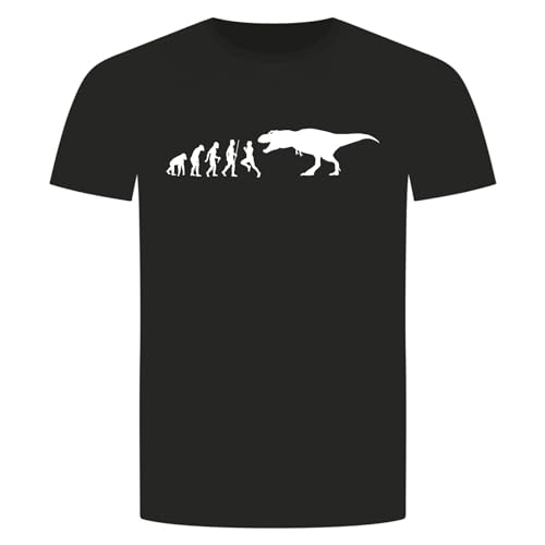 Evolution T Rex T-Shirt - Dinosaurier Tyrannosaurus Dino Steinzeit Schwarz L von absenda