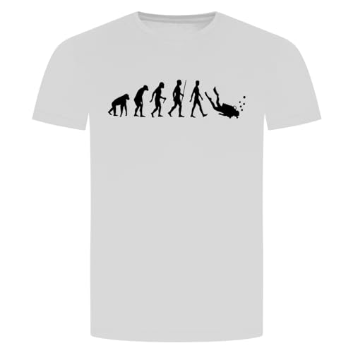 Evolution Tauchen T-Shirt - Taucher Schnorcheln Dive Diving Wassersport Weiß 3XL von absenda