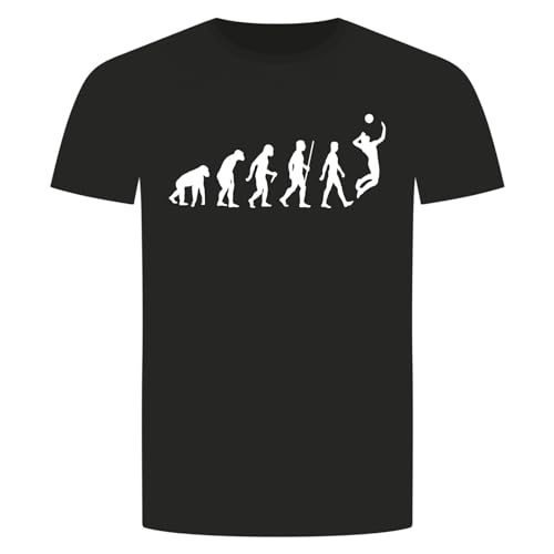Evolution Volleyball T-Shirt - Sport Netz Ball Beach Strand Sand Beach Schwarz XL von absenda