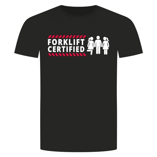 Forklift Certified Kids T-Shirt - Gabelstapler Staplerschein Führerschein Schwarz XL von absenda