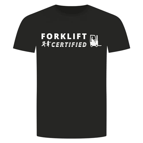 Forklift Certified T-Shirt - Gabelstapler Staplerschein Logistik Stapler Schwarz M von absenda