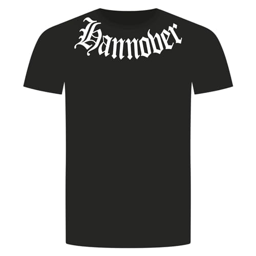 Hannover T-Shirt - Städte Stadt Niedersachsen Deutschland Schwarz 4XL von absenda