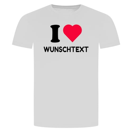 I Love Wunschtext T-Shirt - Wunschstadt Wunschname Stadt Name Geschenk Weiß 2XL von absenda