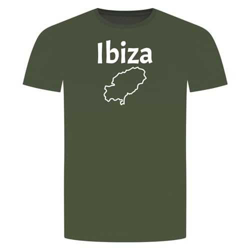 Ibiza Insel T-Shirt - Germany Holiday Journey German North Sea Militärgrün 2XL von absenda