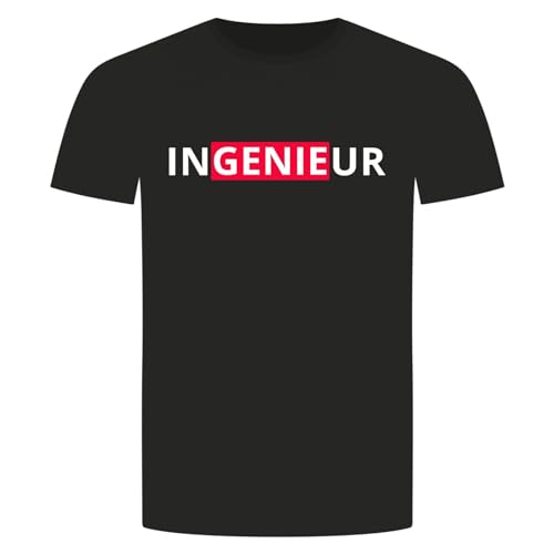 Ingenieur T-Shirt - Genie Mechanik Maschinenbau Elektro BAU Universität Schwarz 2XL von absenda