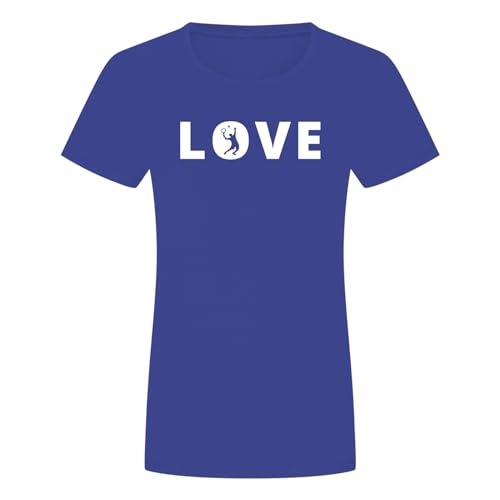 Love Tennis Damen T-Shirt - Aufschlag Tennis Liebe Ass Blau S von absenda