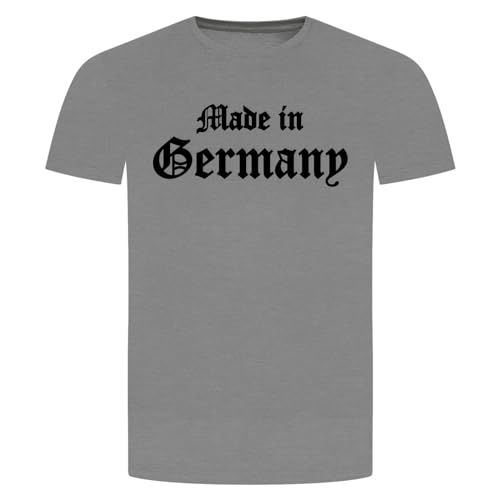 Made In Germany T-Shirt - Deutschland Demonstration Rechts Links Anti Grau Meliert 2XL von absenda
