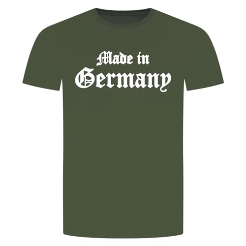 Made In Germany T-Shirt - Deutschland Demonstration Rechts Links Anti Militär Grün L von absenda