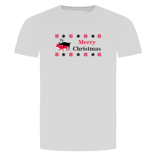 Merry Christmas Reindeer T-Shirt - Rentier Sex Rudolph Weihnachten Weiss XL von absenda