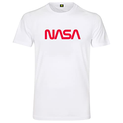 NASA Logotype The Worm T-Shirt - National Aeronautics and Space Administration Weiss_Rot 3XL von absenda