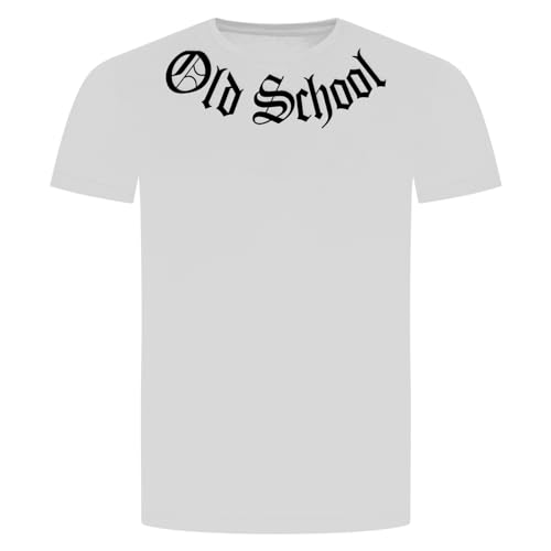 Old School T-Shirt - Hip Hop Rap Gangster Alte Schule Ghetto Hood Wear Weiss S von absenda