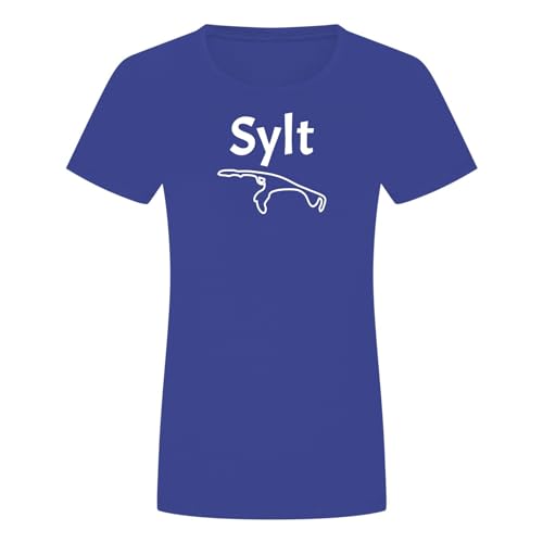 Sylt Insel Damen T-Shirt - Deutschland Urlaub Nordsee Ostfriesland Blau M von absenda