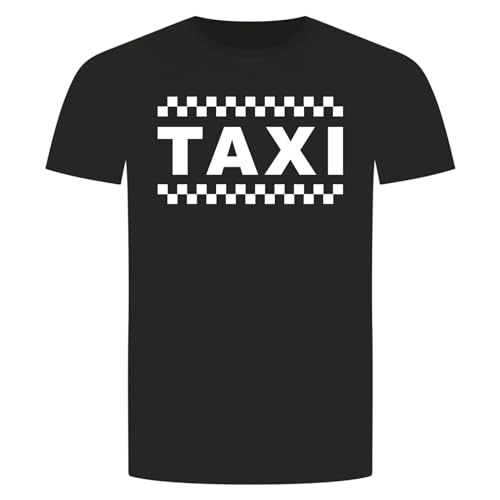 Taxi T-Shirt - Taxe Taxicab Cab Auto Chaffeur Car Fahrdienst Schwarz 4XL von absenda