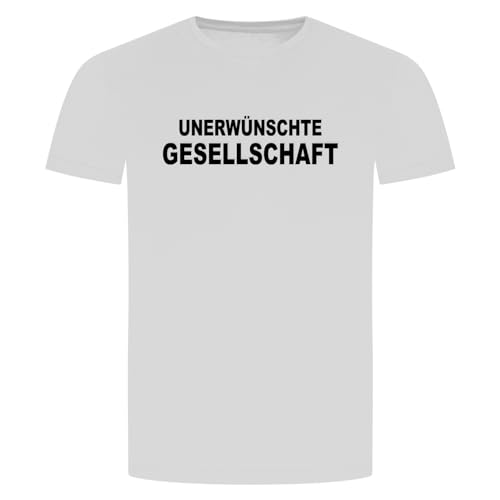 Unerwünschte Gesellschaft T-Shirt - Assi Asozial Assig Asozialer Weiss M von absenda