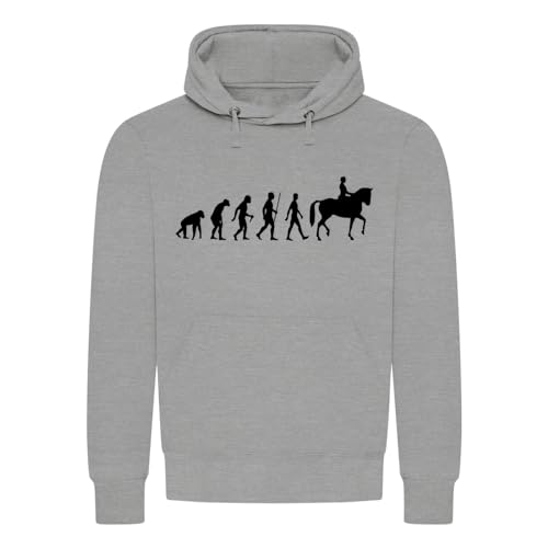 absenda Evolution Pferd Kapuzenpullover - Pony Stute Gaul Ross Horse Hof Stall Tier Grau Meliert M von absenda