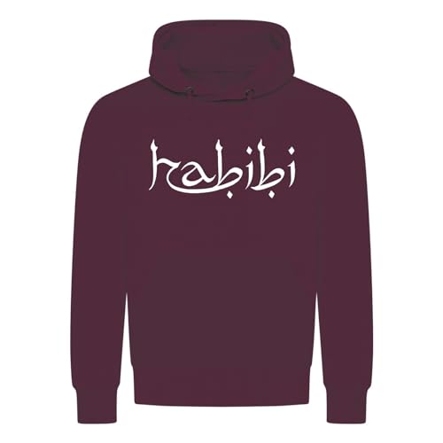 absenda Habibi Kapuzenpullover - Habibti Geliebter Liebling Freund Araber Türkei Bordeaux Rot M von absenda