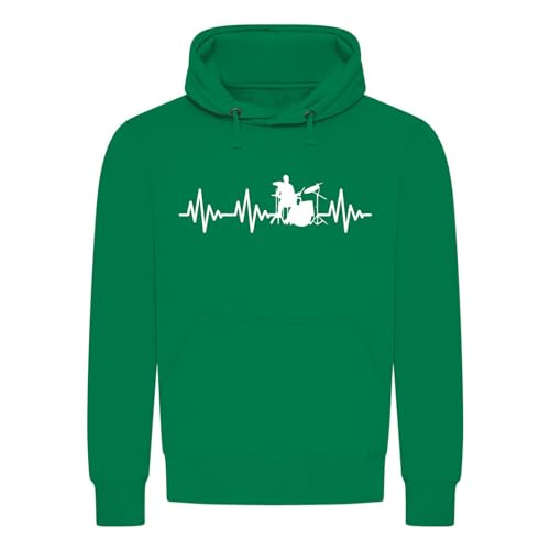 absenda Herzschlag Schlagzeug Kapuzenpullover - EKG Drum Trommel Becken Stock Stick Grün XL absenda Herzschlag Schlagzeug Kapuzenpullover - EKG Drum Trommel Becken Stock Stick Grün XL von absenda