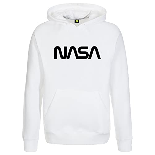 absenda NASA Logotype The Worm Kapuzenpullover - National Aeronautics and Space Administration Weiss 2XL von absenda
