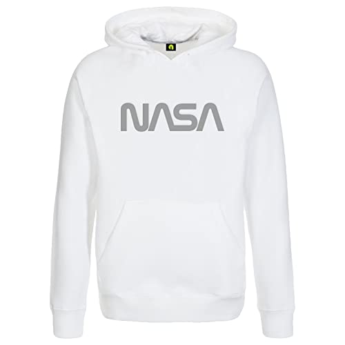 absenda NASA Logotype The Worm Kapuzenpullover - National Aeronautics and Space Administration Weiss_Grau XL von absenda