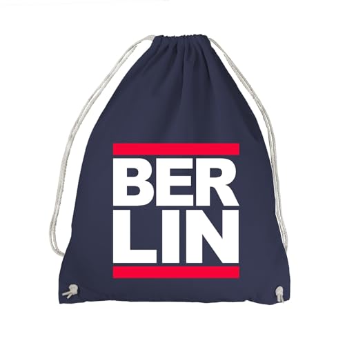 absenda Run Berlin Turnbeutel - Hauptstadt DMC Hip Hop Navy Blau von absenda