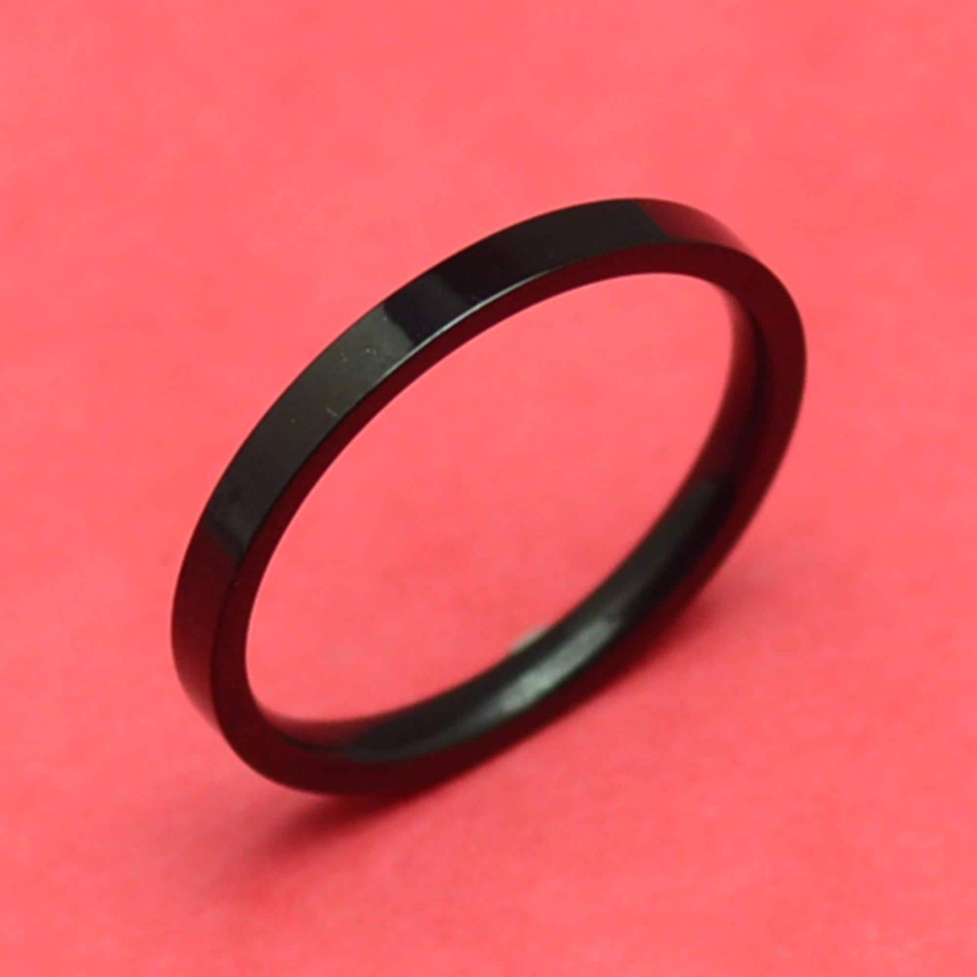 Ring Schwarz Schmal Sehr Kleine Groessen 42 Bis 62 Edelstahl Vorsteckring Schlicht von abverkaufSoldout