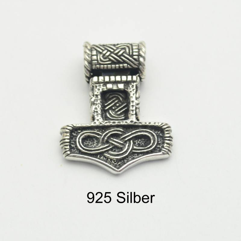 Thors Hammer 925 Silber Massiv Mjölnir Thorhammer Anhänger von abverkaufSoldout