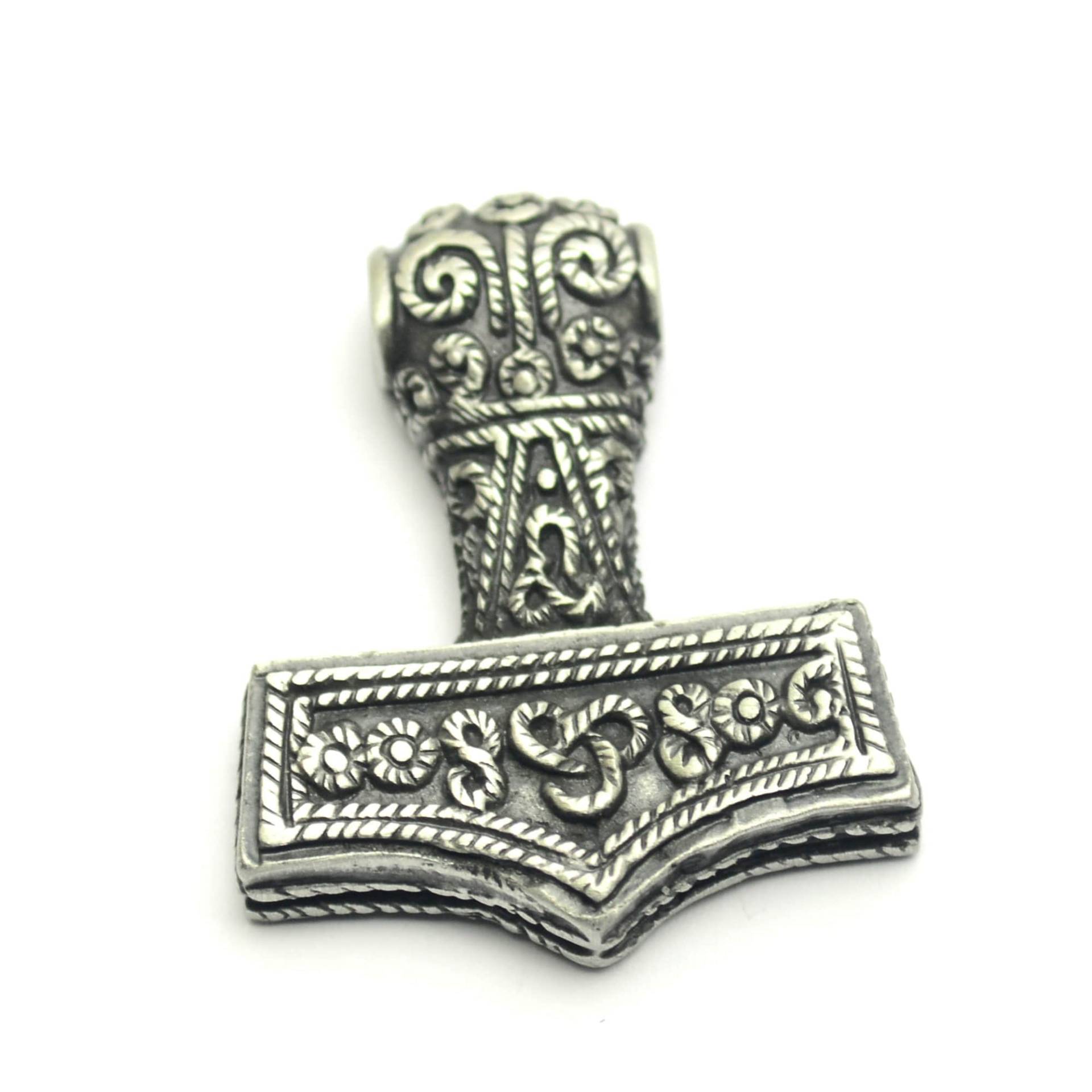 Thors Hammer Anhänger Massiv Thorhammer Zinn Mjölnir Wikinger von abverkaufSoldout