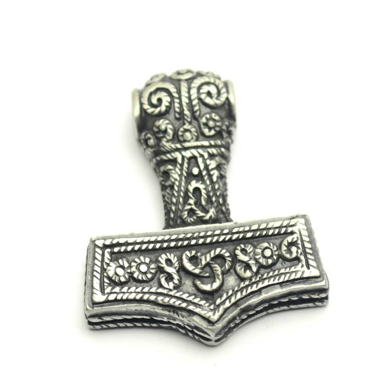 Thors Hammer Anhänger Massiv Thorhammer Zinn Mjölnir Wikinger von abverkaufSoldout