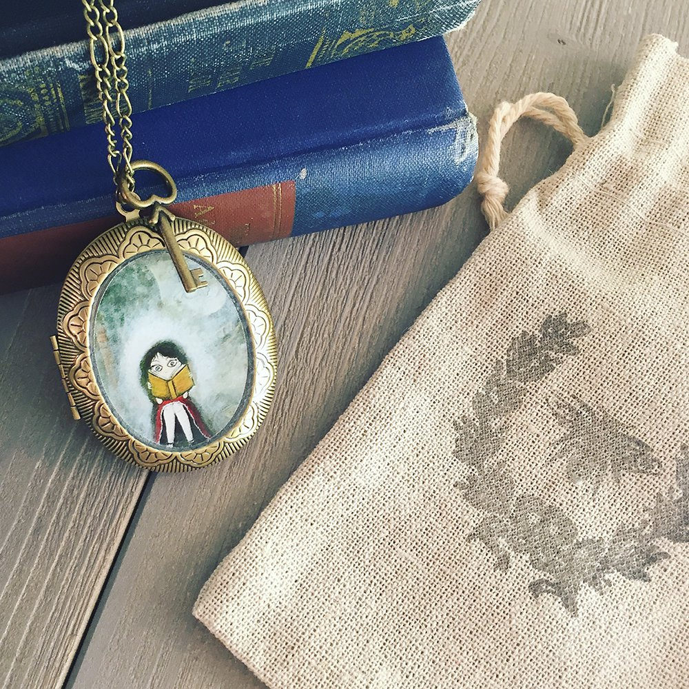 Antique Locket - A Grand Adventure Leser Halskette Anhänger, Geschenke Für Lehrer Bücherwürmer, Steampunk Medaillon Antique Locket - A Grand Adventure Leser Halskette Anhänger, Geschenke Für Lehrer Bücherwürmer, Steampunk Medaillon von acageybee