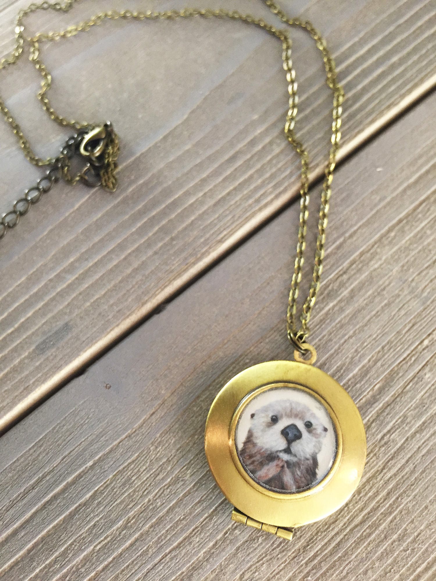 Otter Halskette - Niedliche Für Freundin Aus Print Geschenk Sie Medaillons Mädchen Otter Halskette - Niedliche Für Freundin Aus Print Geschenk Sie Medaillons Mädchen von acageybee
