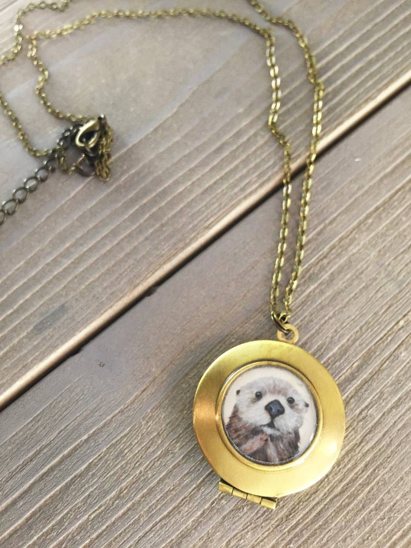 Otter Halskette - Niedliche Für Freundin Aus Print Geschenk Sie Medaillons Mädchen Otter Halskette - Niedliche Für Freundin Aus Print Geschenk Sie Medaillons Mädchen von acageybee
