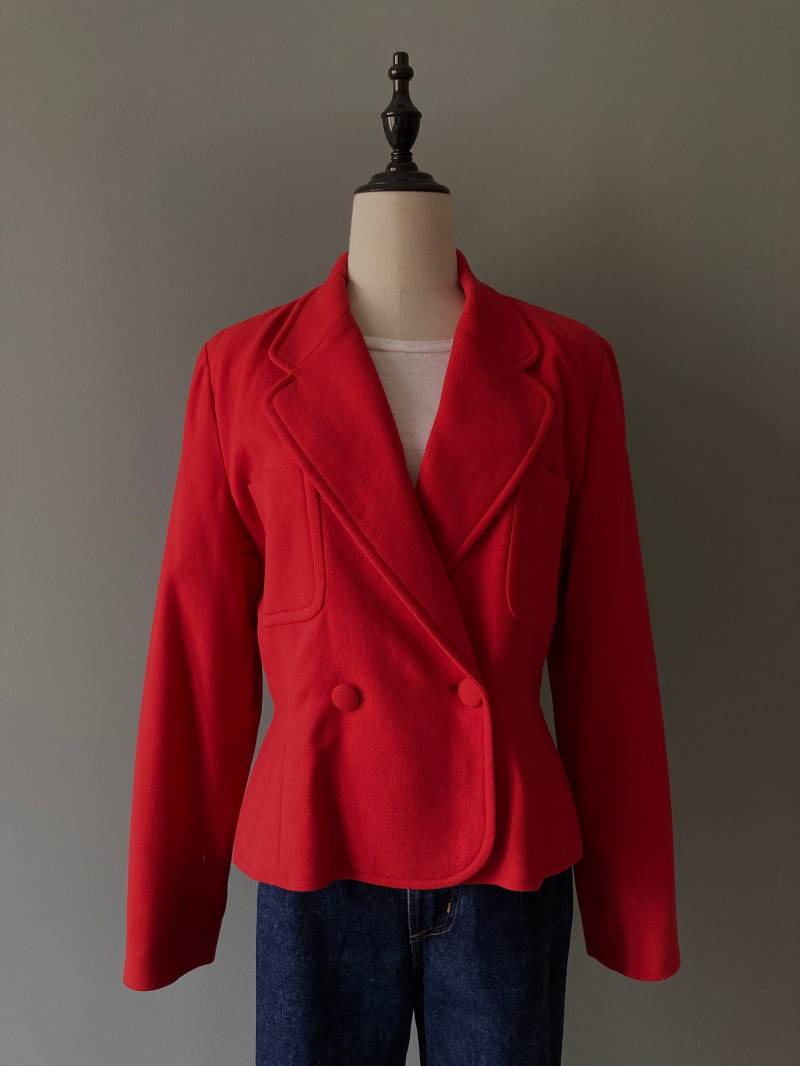 Georges Rech 1980Er Jahre Rote Wolljacke/Medium Georges Rech 1980Er Jahre Rote Wolljacke/Medium von acapulco78vintage