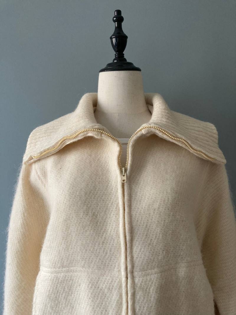 Icewool 1980Er Off-White Wolljacke/Medium - Groß Icewool 1980Er Off-White Wolljacke/Medium - Groß von acapulco78vintage