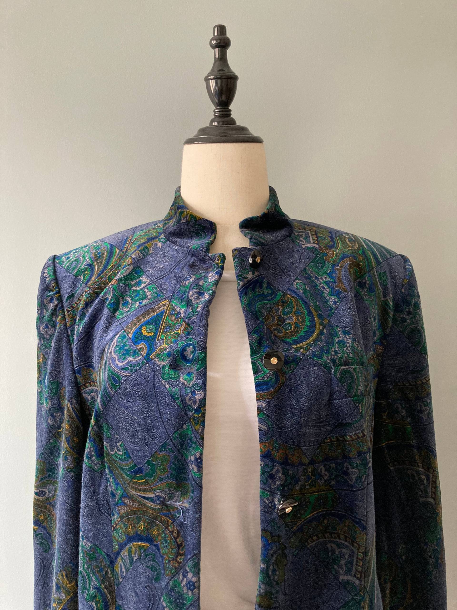 Kuhn Modell 1980Er Paisley Samtjacke/Medium Kuhn Modell 1980Er Paisley Samtjacke/Medium von acapulco78vintage