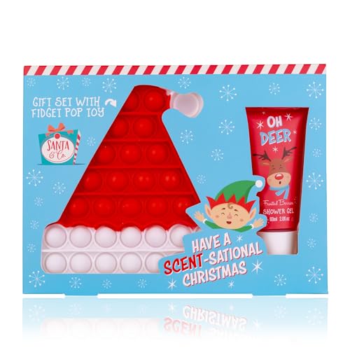 ACCENTRA Hautpflegegeschenk für Kinder in Geschenkbox, inkl. 60ml Duschgel, Fidget Pop Toy, Duft: Frosted Berries von accentra