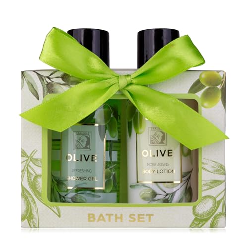 Accentra - Duschset Frauen Geschenkset OLIVE in schöner Geschenkbox - 2-teiliges Pflegeset mit Duschgel und Bodylotion - Wellness Geschenk Set zum Geburtstag, Valentinstag & Weihnachten Accentra - Duschset Frauen Geschenkset OLIVE in schöner Geschenkbox - 2-teiliges Pflegeset mit Duschgel und Bodylotion - Wellness Geschenk Set zum Geburtstag, Valentinstag & Weihnachten von accentra