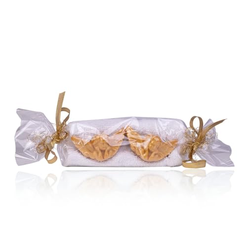Accentra Geschenkset ANGEL in Bonbonverpackung, inkl. 2 x Seife gold in Engel-Form, Waschhandschuh in weiß, Duft: Vanille, Frauen Geschenk Weihnachten von accentra