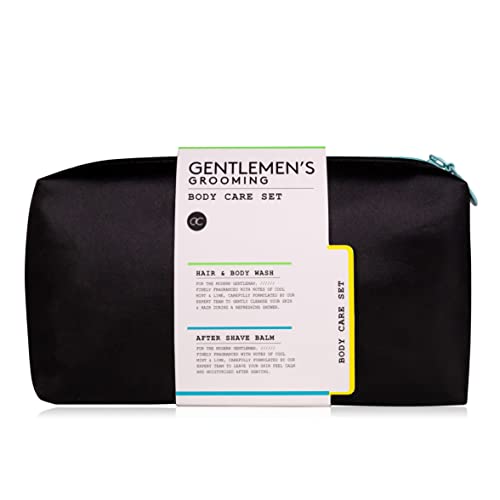 Accentra Geschenkset Gentlemen´s Grooming, für Männer, 2in1 Duschgel & Shampoo, After-Shave-Balsam in einem ansprechenden Kulturbeutel – Praktisches Pflege-Reiseset von accentra