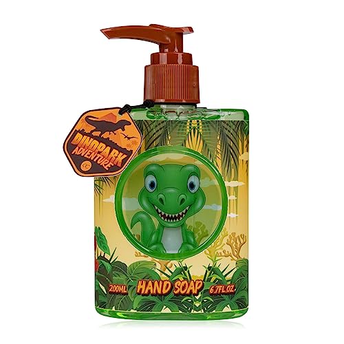 Accentra Handwaschseife für Kinder, 200ml cremige Dinosaurier-Seife im bunten Pumpspender für Kids "DINOPARK ADVENTURE", schonend-reinigende Handseife für Jungen & Mädchen von accentra