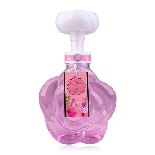 Accentra Seifenspender BLOSSOM mit Handseife - Flüssigseife in dekorativem Pumpspender in Blumen-Form, 500ml, Duft: Lilac Rose, Geschenkidee für Frauen, Mama und Freundin - nachfüllbar von accentra