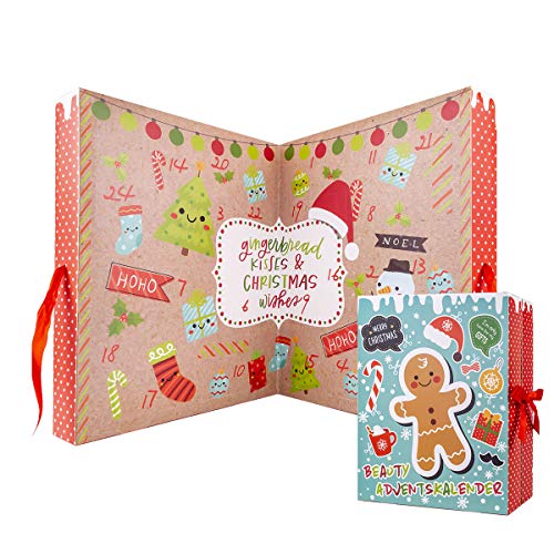 Accentra Xxl Beauty Adventskalender Gingerbread- Weihnachtskalender Für Frauen Und Kinder Im Witzigen Lebkuchen-Mann Design Mit Kosmetik Inhalt: Body Lotion, Badekugeln, Seife, Badesalz Uvw von accentra