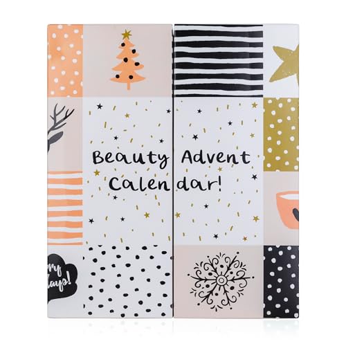 accentra – Adventskalender Beauty mit 24 Make up & Kosmetik Produkten – Schmink Adventskalender Frauen mit Lippenstift, Wimpern, Nagellack, Lidschatten, Applikatoren uvm. – Weihnachtskalender Beauty von accentra