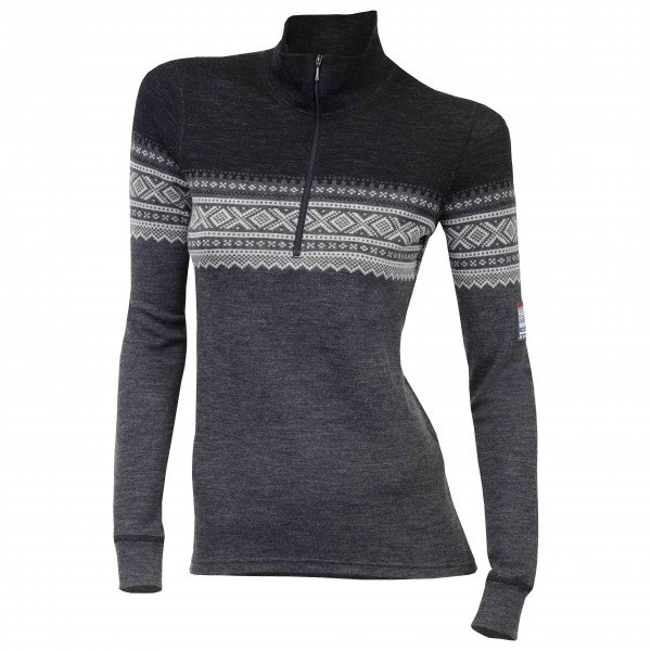 Aclima - Designwool Marius Mockneck Woman - Merinopullover Gr S grau von aclima