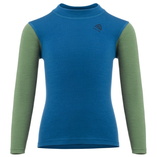 Aclima - Kid's Warmwool Crewneck - Merinounterwäsche Gr 110 blau von aclima
