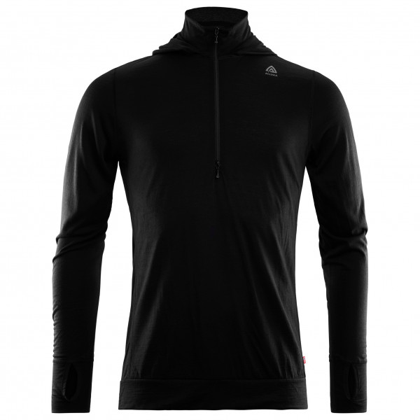 Aclima - LightWool Hoodie - Merinopullover Gr L schwarz von aclima